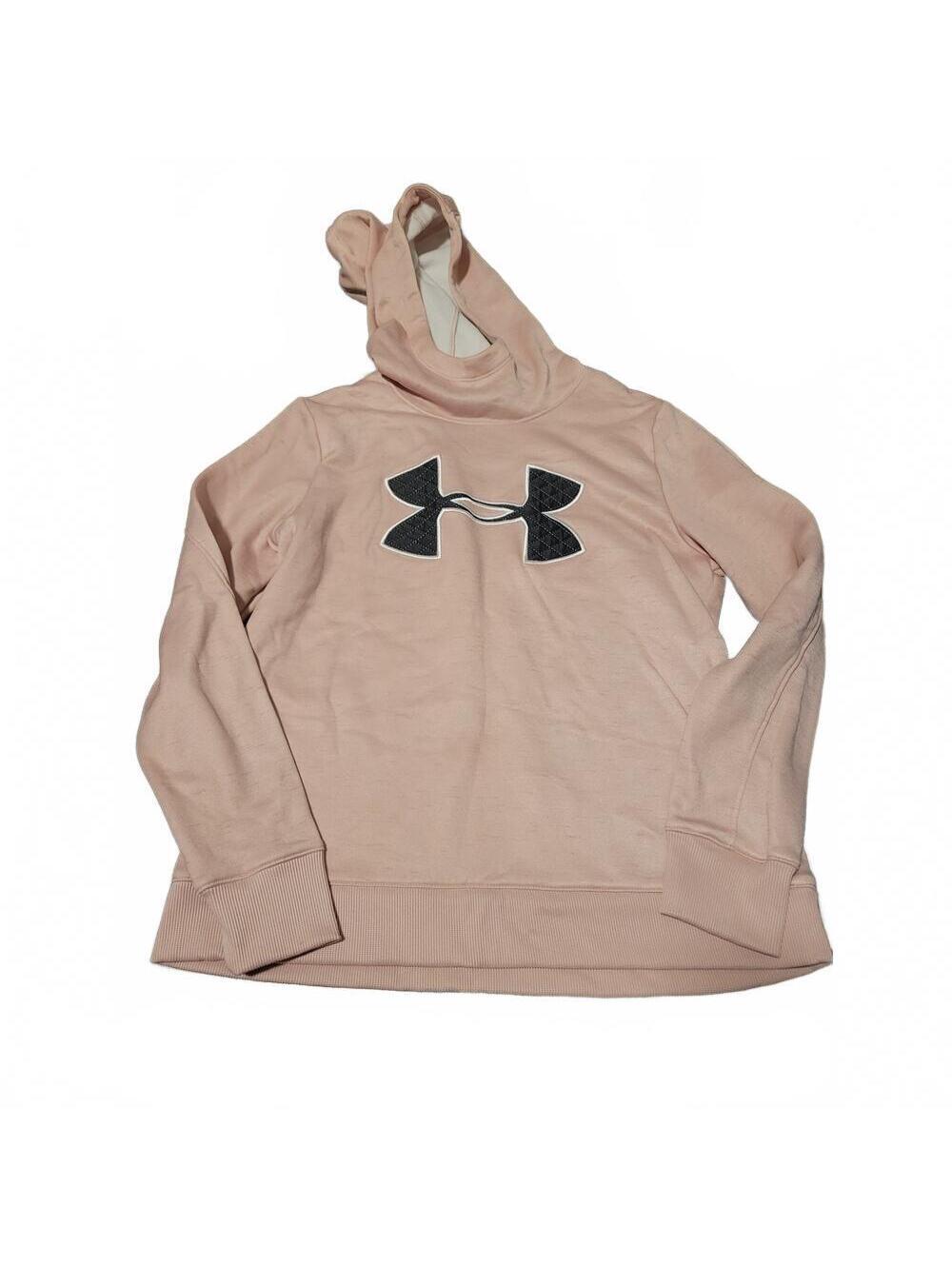Under Armour Women's M Fleece Lined Hoodie Pink Long Sleeve Hooded Sweatshirt